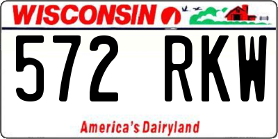 WI license plate 572RKW