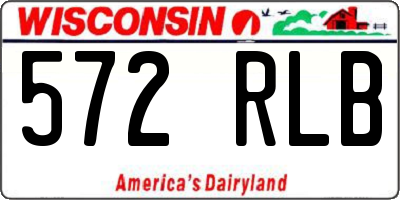 WI license plate 572RLB