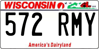 WI license plate 572RMY