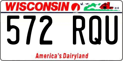 WI license plate 572RQU