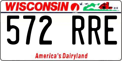 WI license plate 572RRE