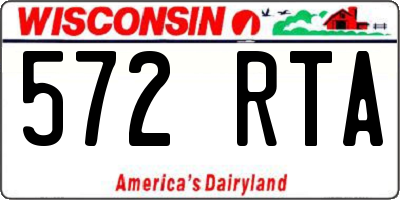 WI license plate 572RTA