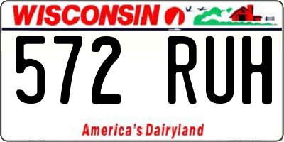 WI license plate 572RUH