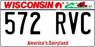 WI license plate 572RVC