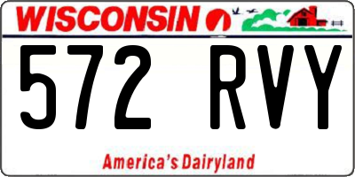 WI license plate 572RVY