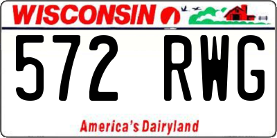 WI license plate 572RWG