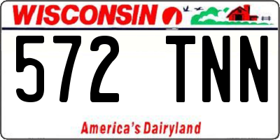 WI license plate 572TNN