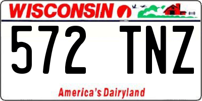 WI license plate 572TNZ