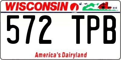 WI license plate 572TPB