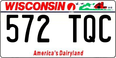 WI license plate 572TQC
