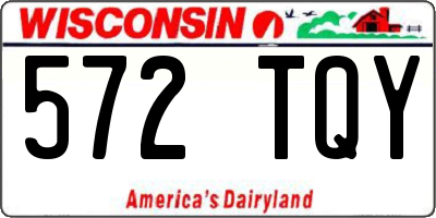 WI license plate 572TQY