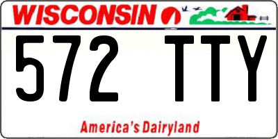 WI license plate 572TTY