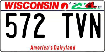 WI license plate 572TVN