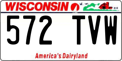WI license plate 572TVW