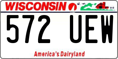 WI license plate 572UEW