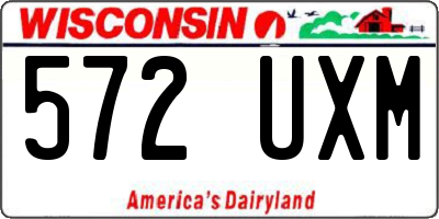 WI license plate 572UXM