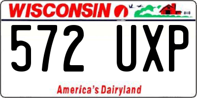 WI license plate 572UXP