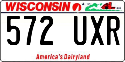 WI license plate 572UXR