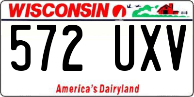 WI license plate 572UXV