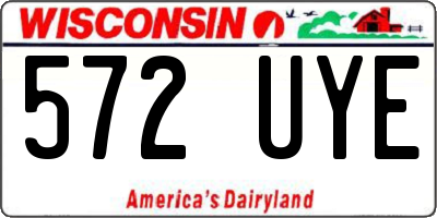 WI license plate 572UYE