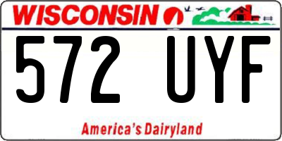 WI license plate 572UYF