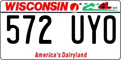 WI license plate 572UYO