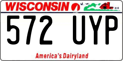WI license plate 572UYP