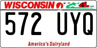 WI license plate 572UYQ