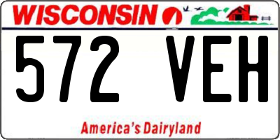 WI license plate 572VEH