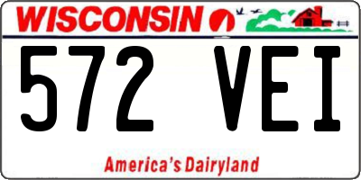 WI license plate 572VEI