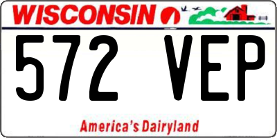 WI license plate 572VEP