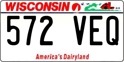 WI license plate 572VEQ