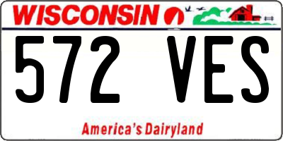 WI license plate 572VES