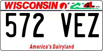 WI license plate 572VEZ