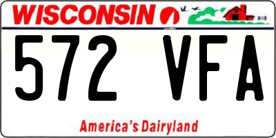WI license plate 572VFA