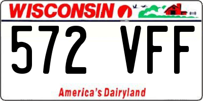WI license plate 572VFF
