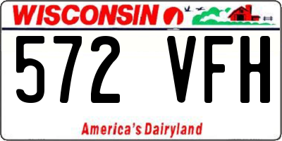 WI license plate 572VFH