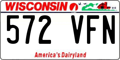 WI license plate 572VFN