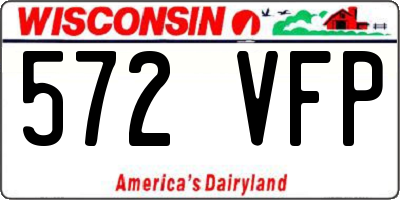WI license plate 572VFP