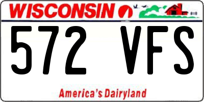 WI license plate 572VFS