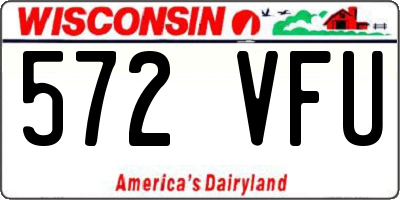 WI license plate 572VFU