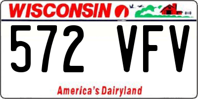 WI license plate 572VFV