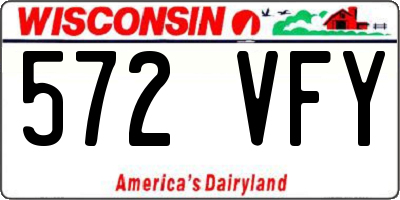 WI license plate 572VFY