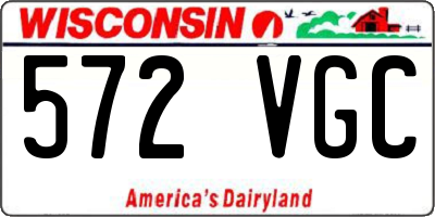 WI license plate 572VGC