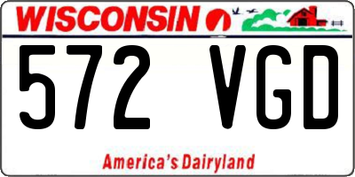 WI license plate 572VGD