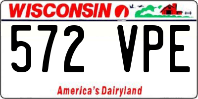 WI license plate 572VPE