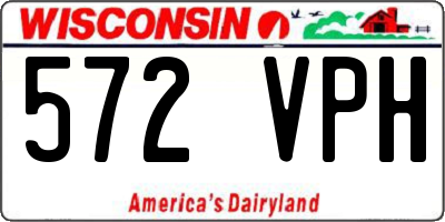 WI license plate 572VPH