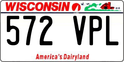 WI license plate 572VPL