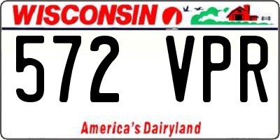 WI license plate 572VPR