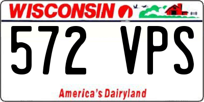 WI license plate 572VPS